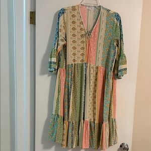 🌱🌷Boho Patchwork Dress